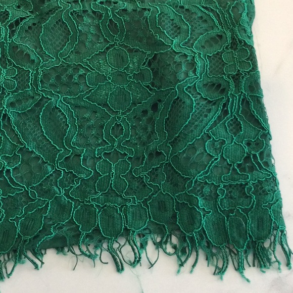 Xhilaration green lace crop top, small. - Picture 4 of 5